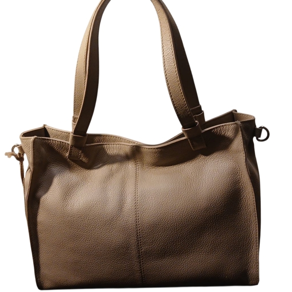 Artisan's Of India -NWT Leather Tote W/Crossbody Strap Magnetic Closure 1 Zipper - Picture 1 of 15
